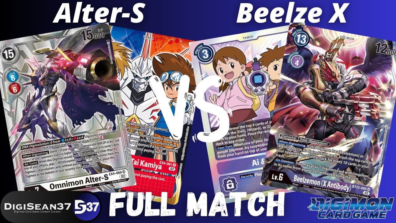 Omnimon Alter-S Turbo VS Beelzemon | Digimon Card Game | BT14 Blast ACE
