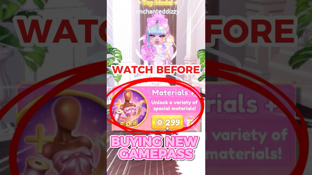 Посмотрите видео перед покупкой нового Game Pass! 💸⚠️ #dresstoimpress #valentinesupdate #roblox