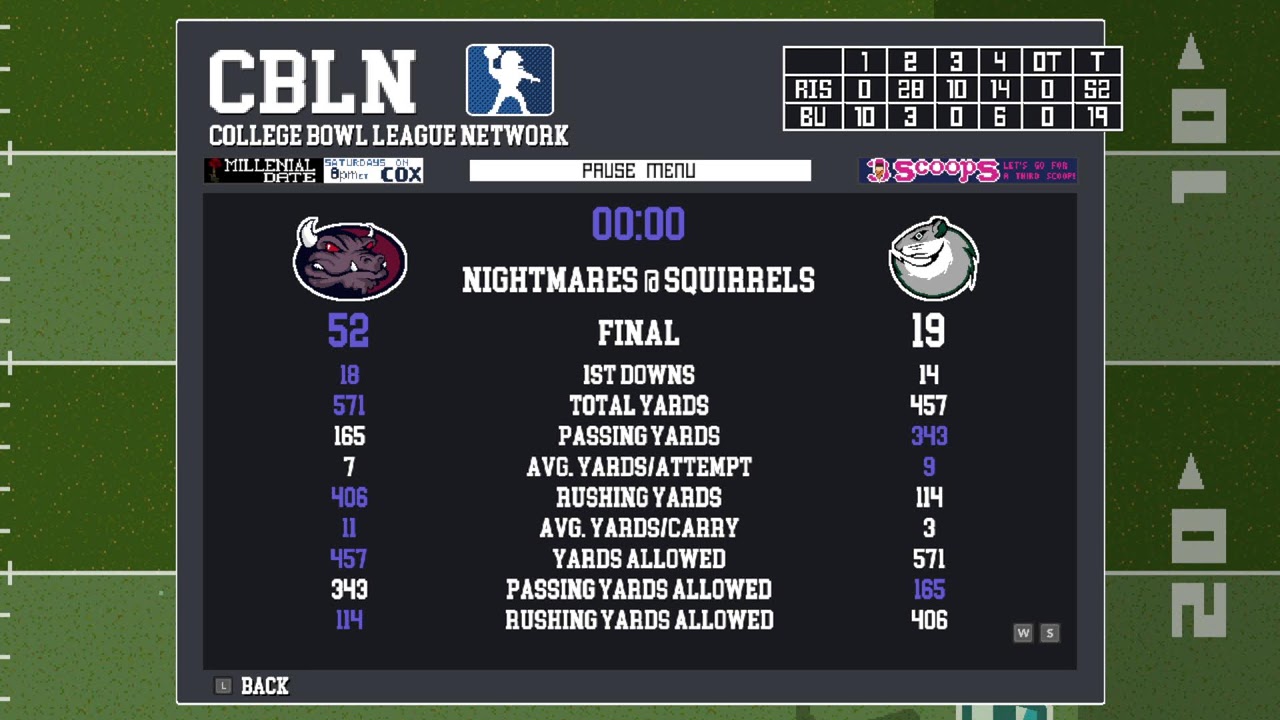 LBCA S8, Wk 1 - Rhode Island St (0-0) @ Bangor (0-0)