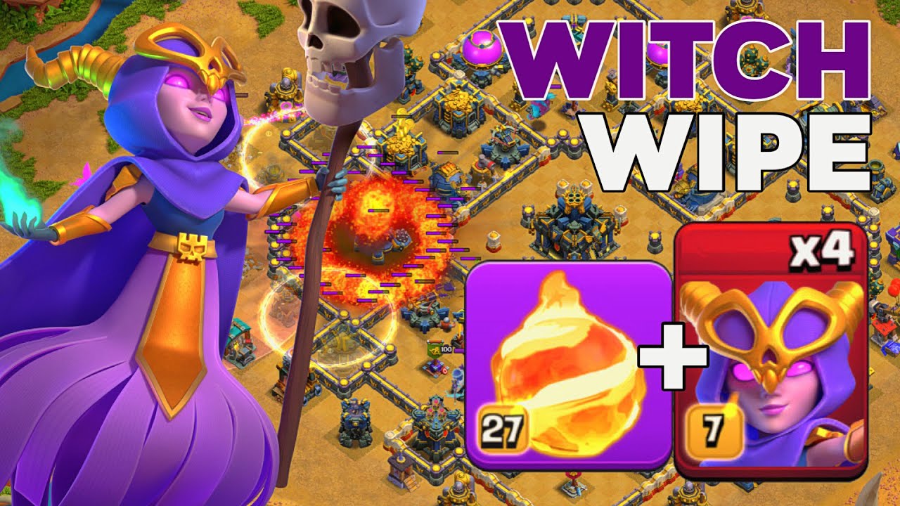 TH17 SUPER WITCH is BACK ! Warden Walk + FIREBALL = Unstoppable! Clash of Clans