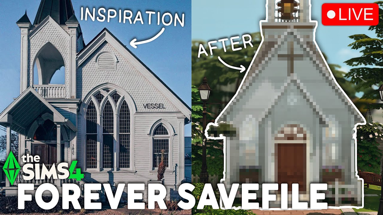 Building a FUNCTIONAL CHURCH in my Sims 4 Forever Savefile⛪