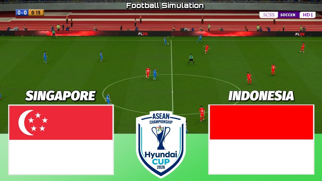 🔴 LIVE | Singapore vs Indonesia - ASEAN Championship 2026 | PES 21 Simulation