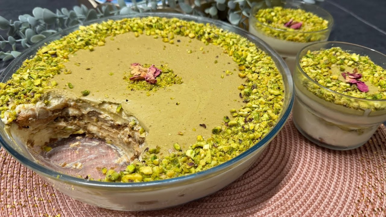 تيراميسو بالفستق(بيستاش) بنة خيالية tiramisu pistache un delice 