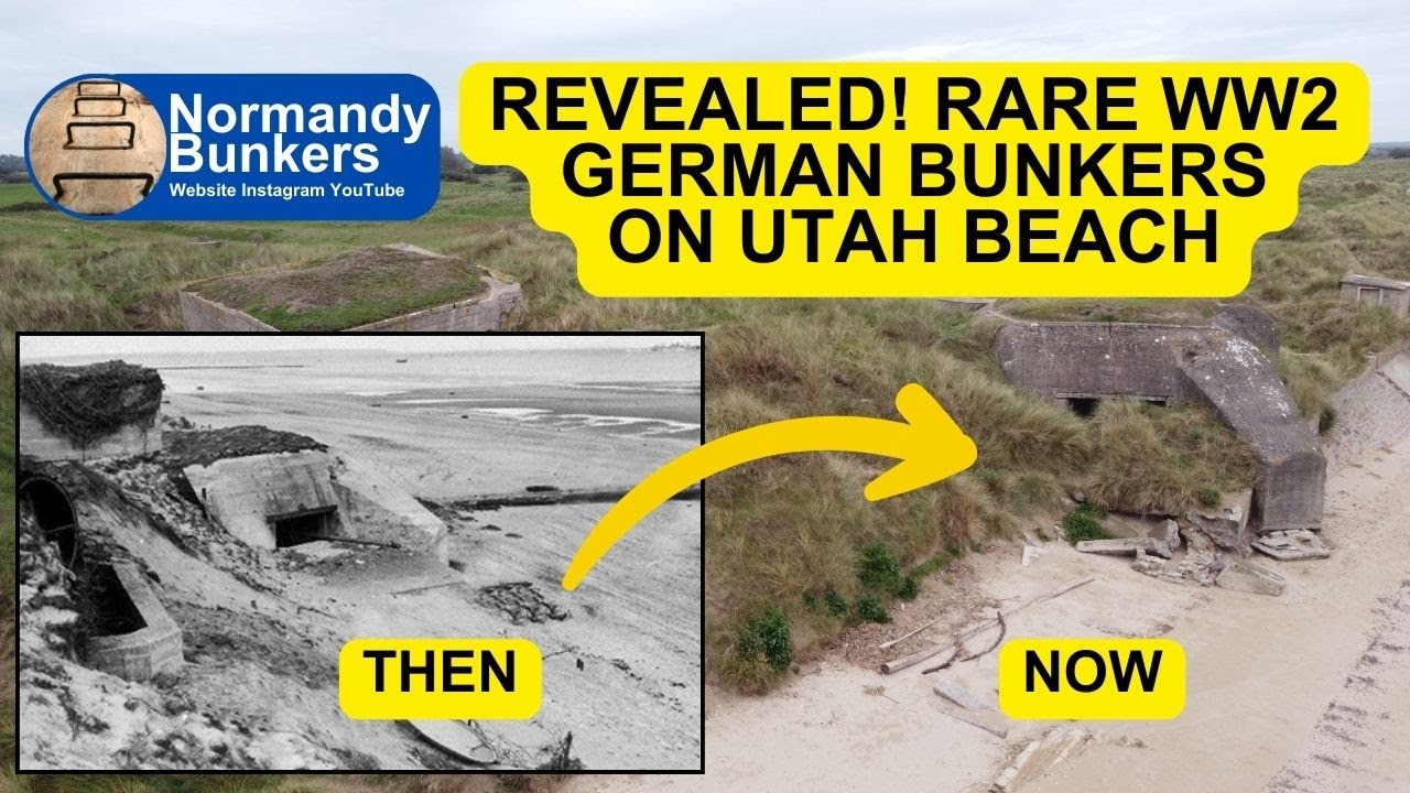 THEN & NOW! Rare WW2 German bunkers on Utah Beach in Normandy