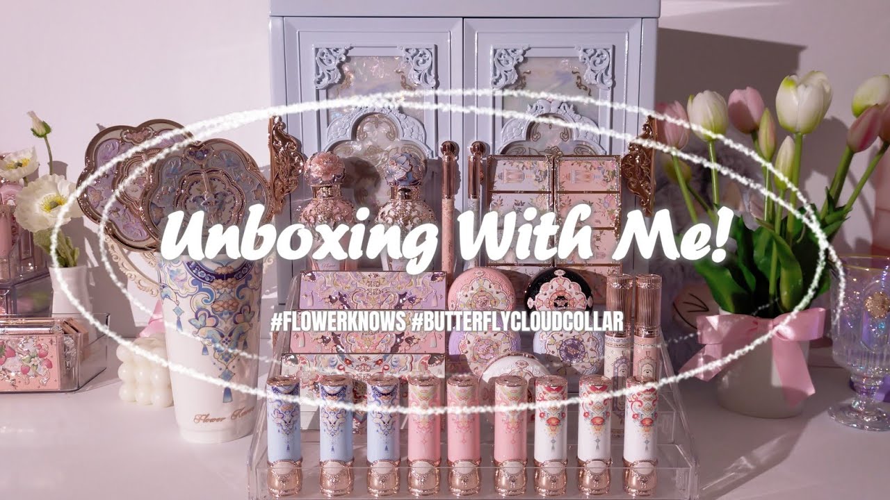 🦋 ASMR Unboxing! Flower Knows Butterfly Cloud Collar Full Collection – Swatches, Review & Try-On 🎐