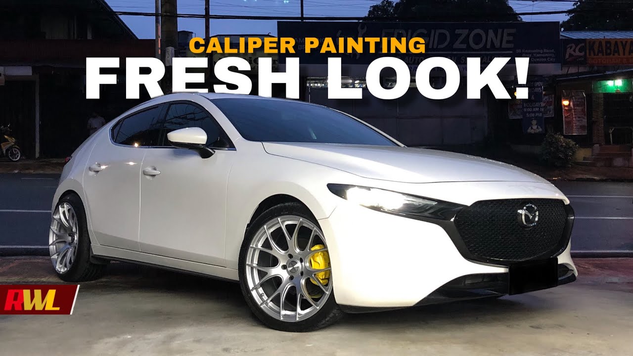 Покраска тормозных суппортов для более свежего вида Mazda3 2020