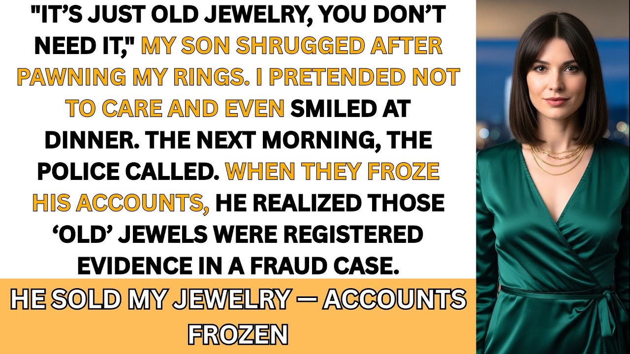 My Son Sold My Jewelry For Cash. I Smiled When The Police Froze His Accounts