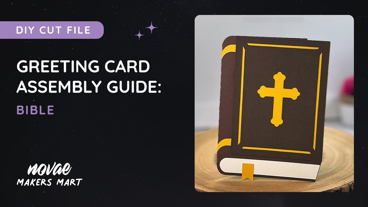 Bible Card Template | Confirmation Card | Baptism Card | First Communion Card