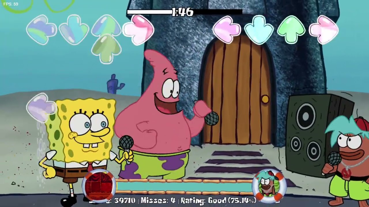 Классическое противостояние Frday Night Funkin против Spongebob