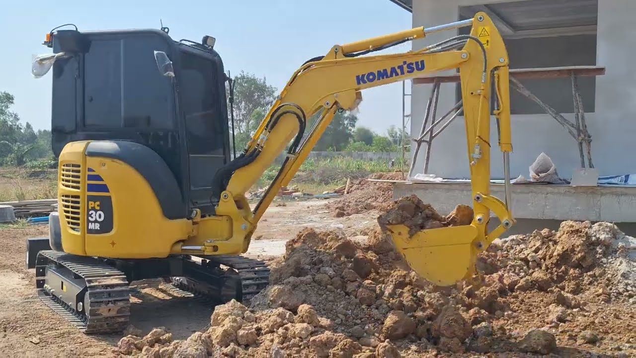 รีวิวรถขุดเล็กเร็วจัด komatsu pc30mr ตู้แอร์รับงานทั่วไป mini excavator