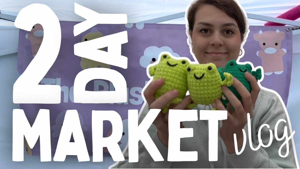TWO DAY CROCHET MARKET VLOG (so much rain...how much $$$ I made)