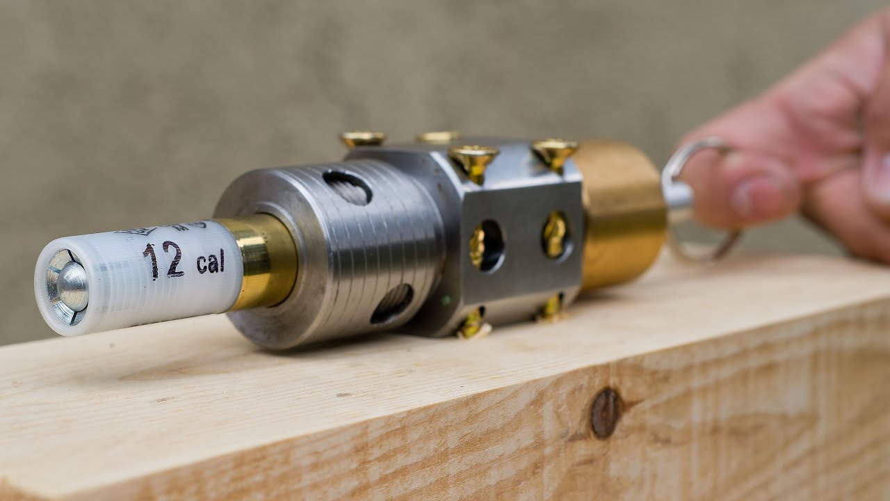 Exploding Shotgun SLUG Shells OUTSIDE the barrel.
