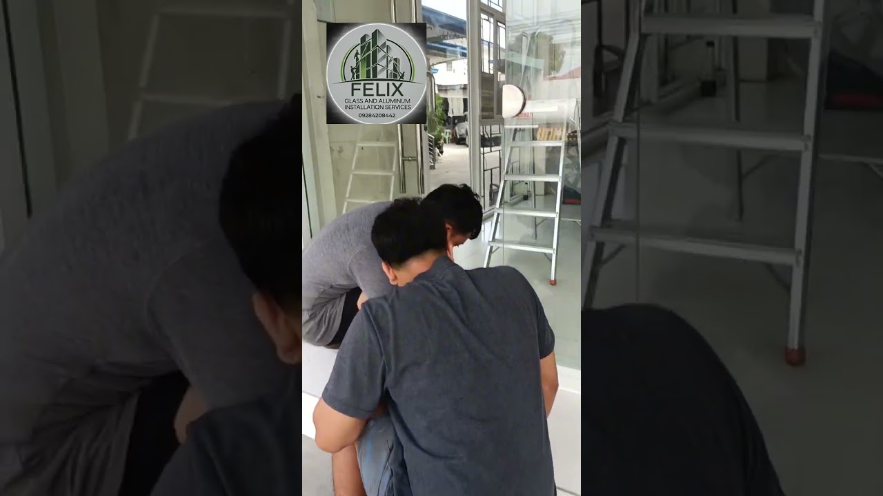 Swing door aluminum installation 