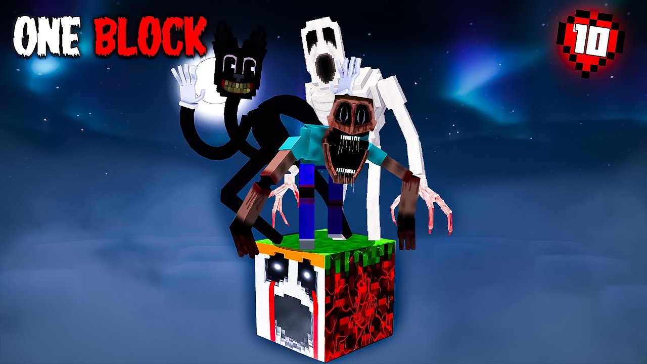 I Survived Most TERRIFYING CREATURE In Minecraft Horror ONE BLOCK Ep-10