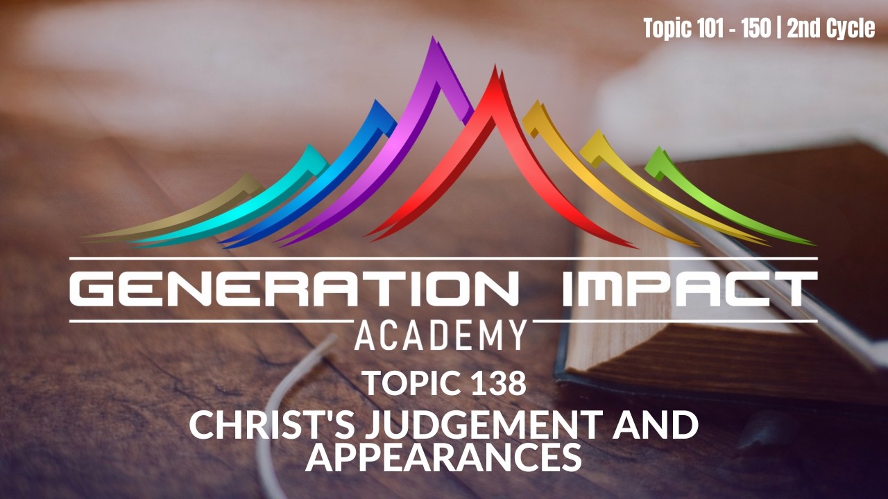 Christ’s Judgement & Appearances | Bible College Theology Lecture | Dr Arthur Frost