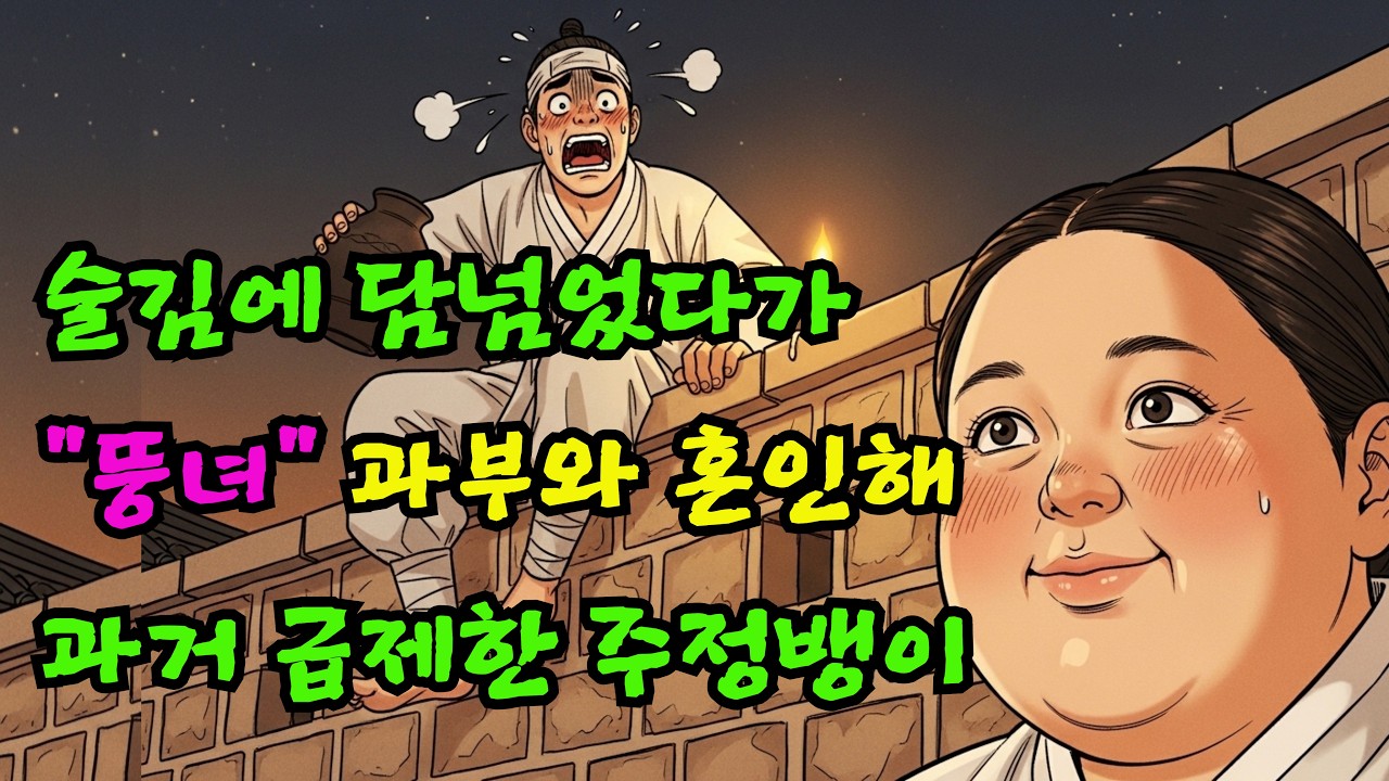 미녀 과부 인줄 알고 담 넘었다가 