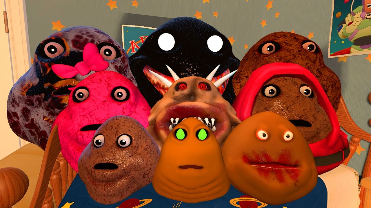 🛏️SPARTAN KICKING POU BOU FROM BOU'S REVENGE Of POU BABY in BEDROOM in Garry's Mod!