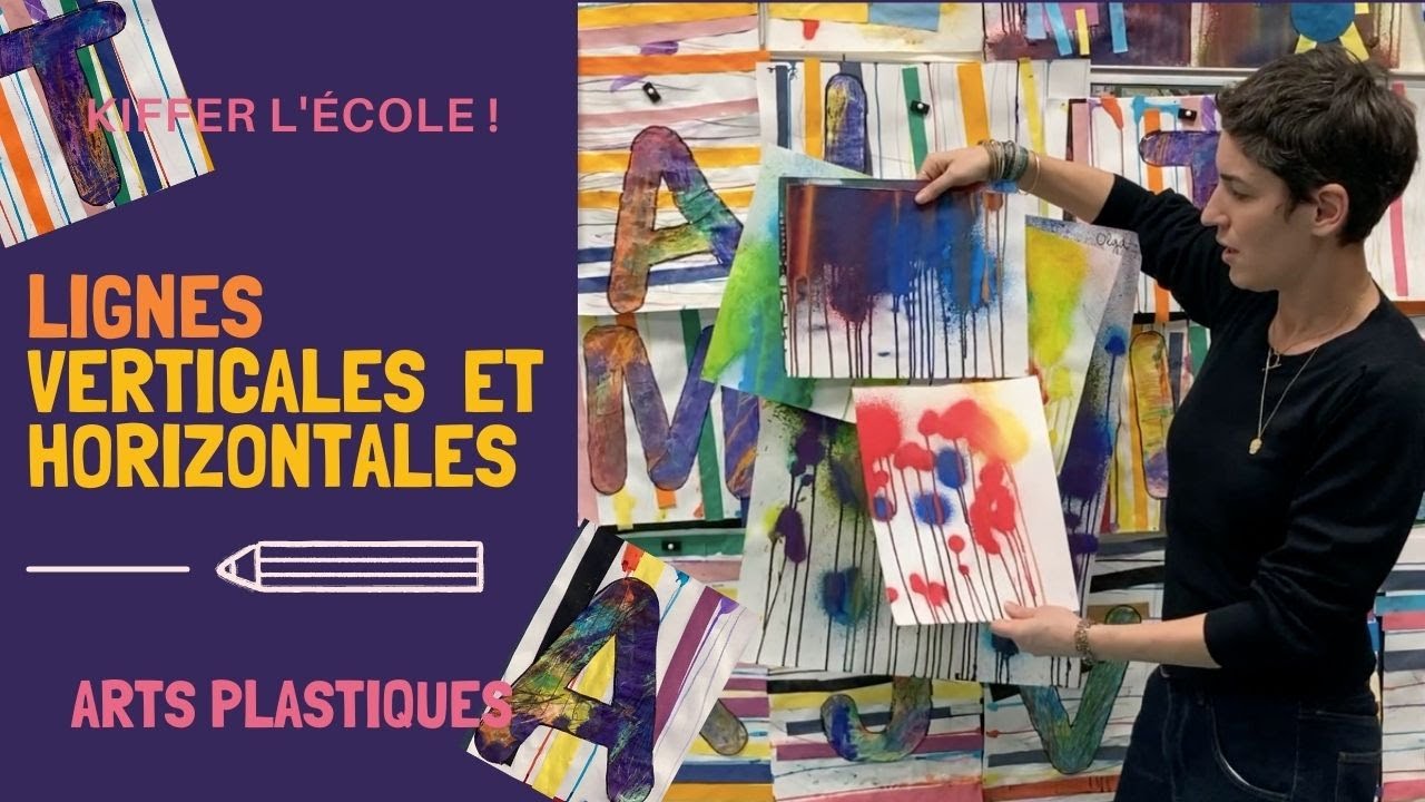 Arts plastiques. Maternelle. Lignes verticales et horizontales.