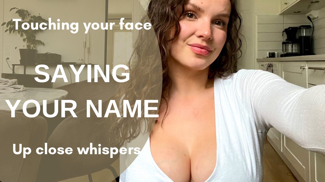 ASMR Saying your name personal attention with gum chewing🥰