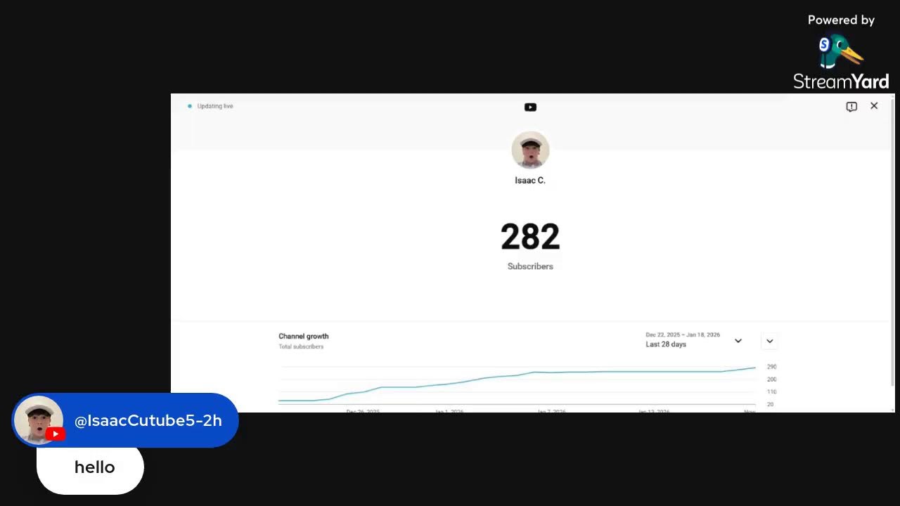 put your name in the chat if you subed for a shoutout!