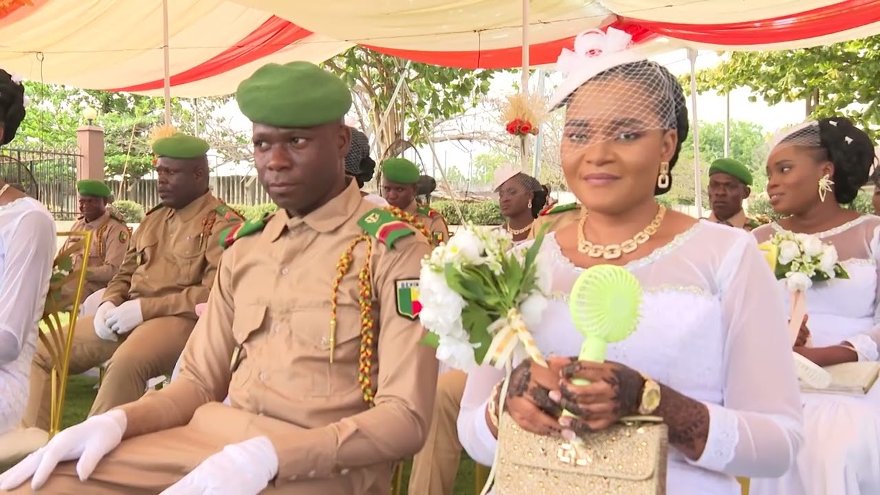 MARIAGE DE 32 COUPLES DES FORCES ARMEES: LES SATISFACTIONS DU COMMANDEMENT MILITAIRE.