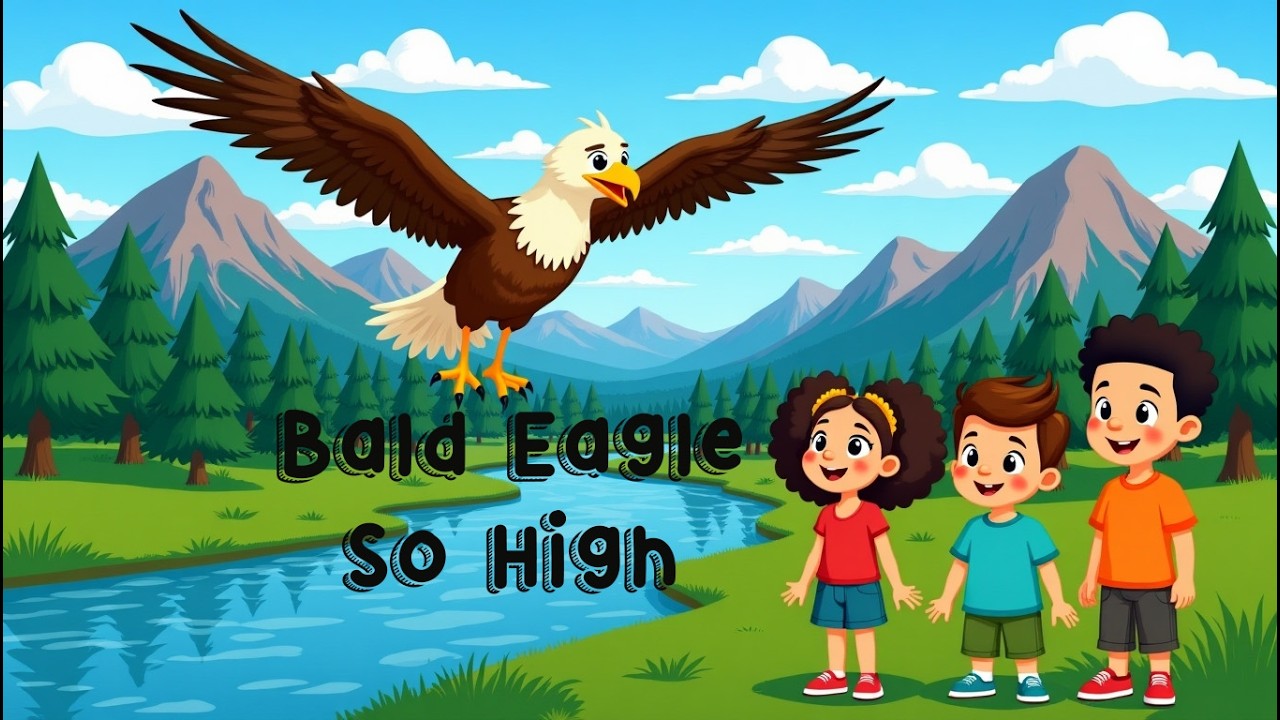 Bald Eagle, So High 🦅 | Patriotic Animal Song for Kids | Learn About Eagles