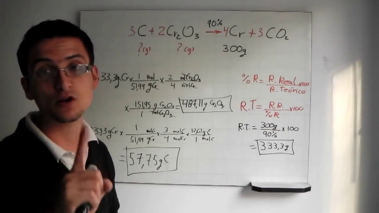 Calculos Estequiométricos con porcentaje de rendimiento