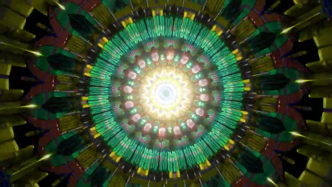 3D Rotating Magical Circle Background 4K VJ Loop Video | No Copyright Background Video
