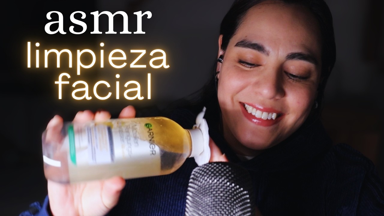 ASMR te hago una LIMPIEZA FACIAL antes de DORMIR 🧴