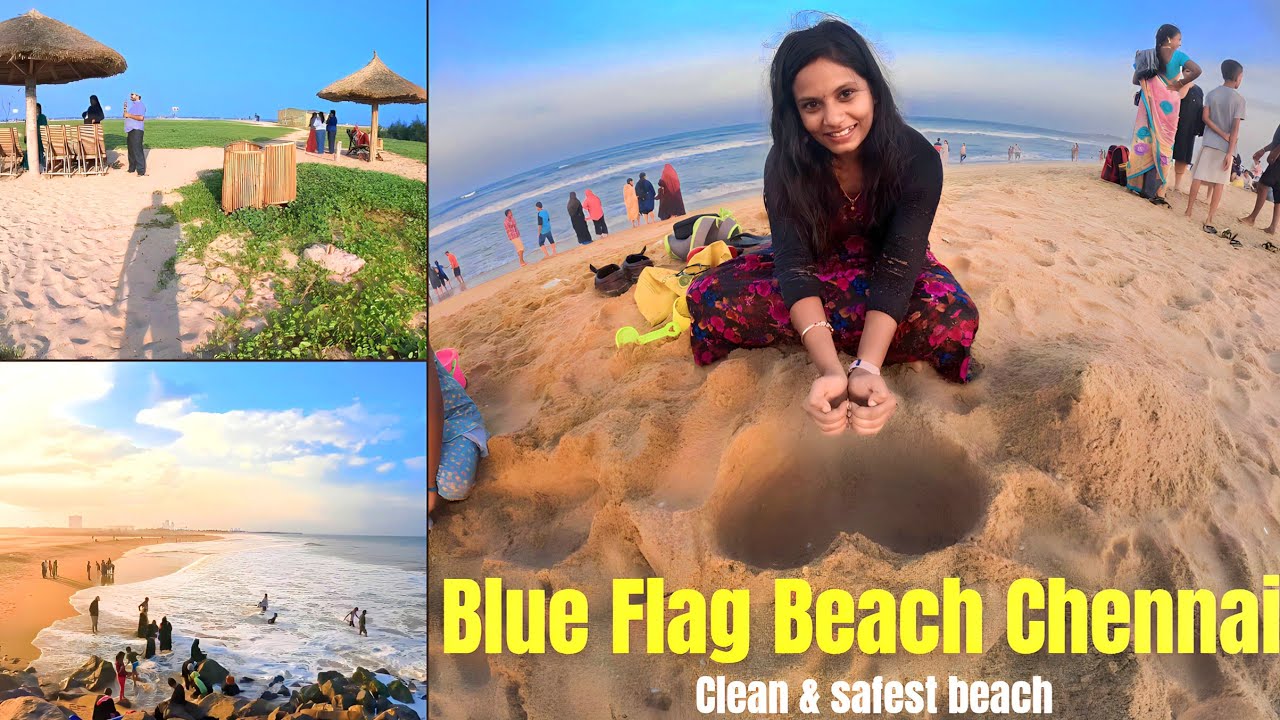 Blue Flag Beach Chennai | Place to visit in Chennai |Best Beach Chennai | Kovalam ECR #blueflagbeach