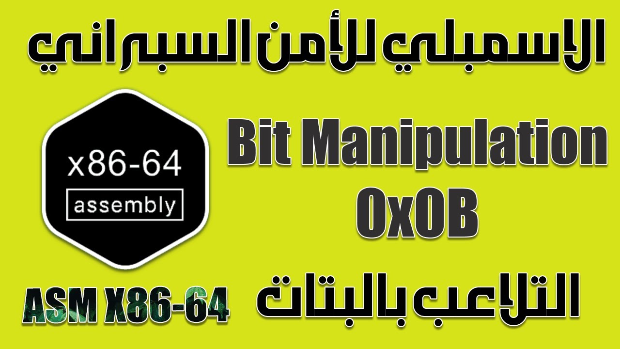 ASM for Cyber Security - Bit Manipulation - 0x0B | الاسمبلي للأمن السيبراني - التلاعب بالبتات