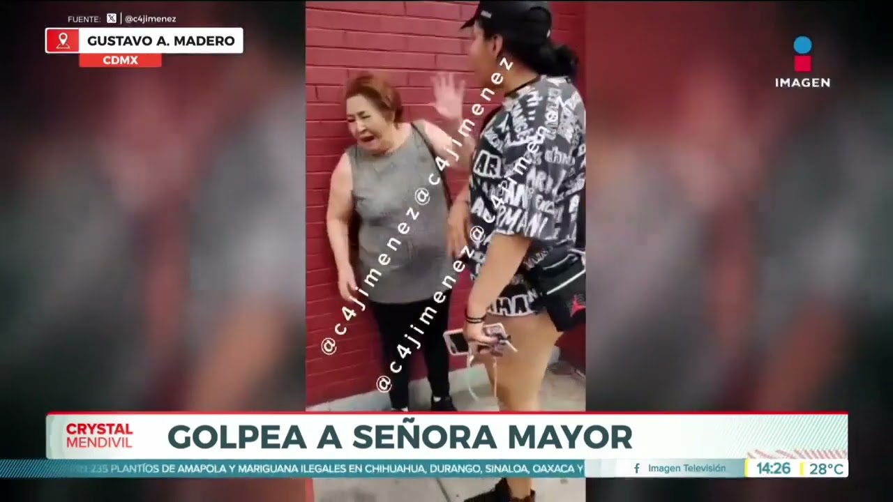 Mujer golpea a señora mayor en la alcaldía Gustavo A. Madero | Noticias con Crystal Mendivil