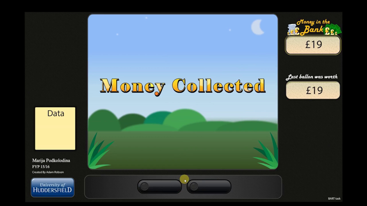 BART (Balloon Analogue Risk Task) & Go/NoGo Task