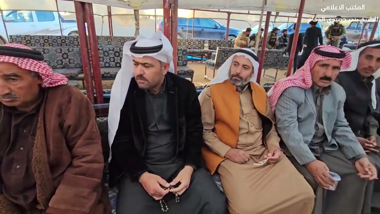 تعزية قائد قوات الصناديد الشيخ بندر حميدي الدهام للقائد في قوات الصناديد حماد العواد بوفاة والده