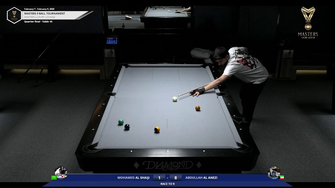 MOHAMED AL SHAIJI VS ABDULLAH AL ANEZI MASTERS 9-BALL TOURNAMENT