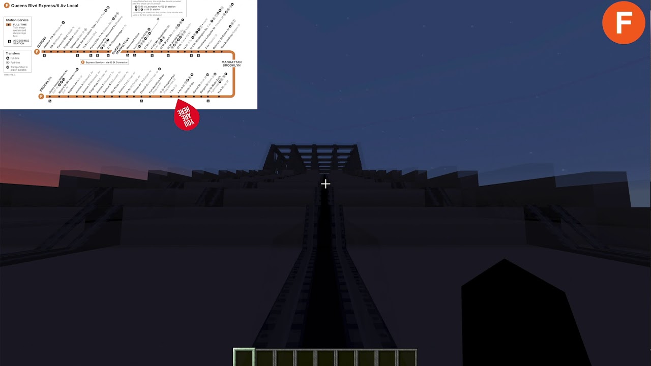 Minecraft MTA | Season 1 | F Train Timelapse
