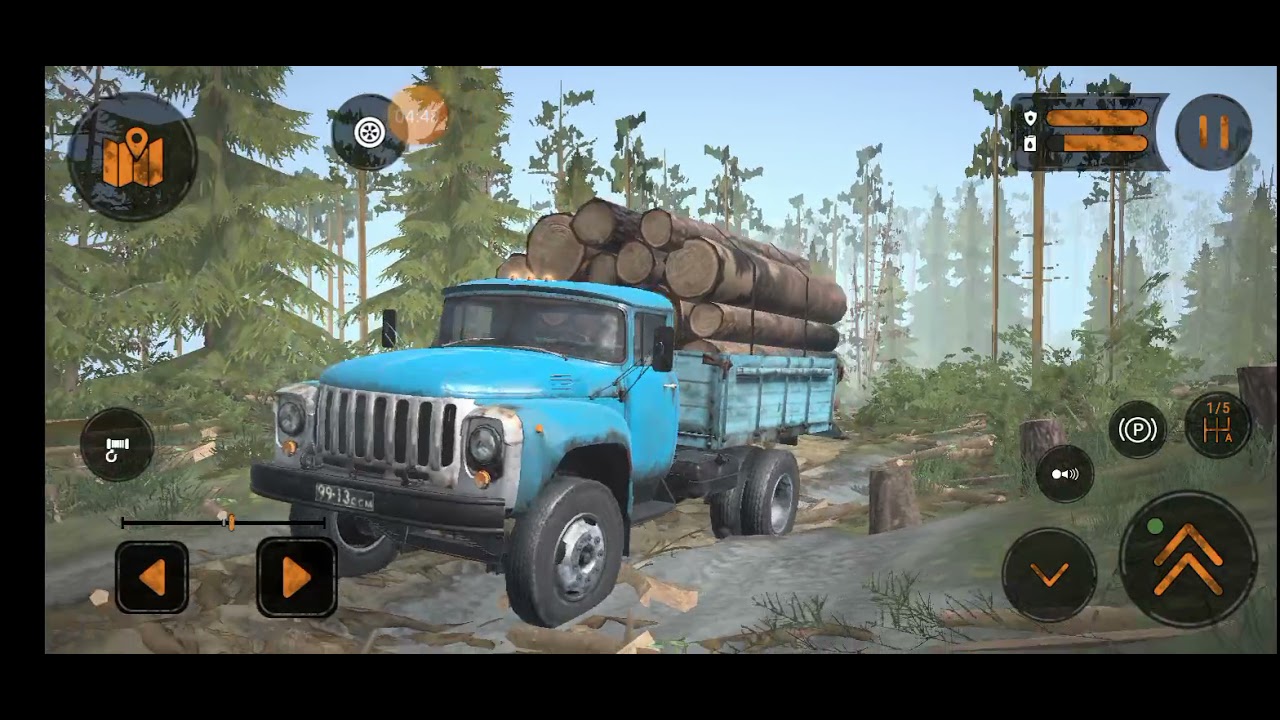 zil 130 cargando troncos mapa la isla/Spintires MUDRUNNER