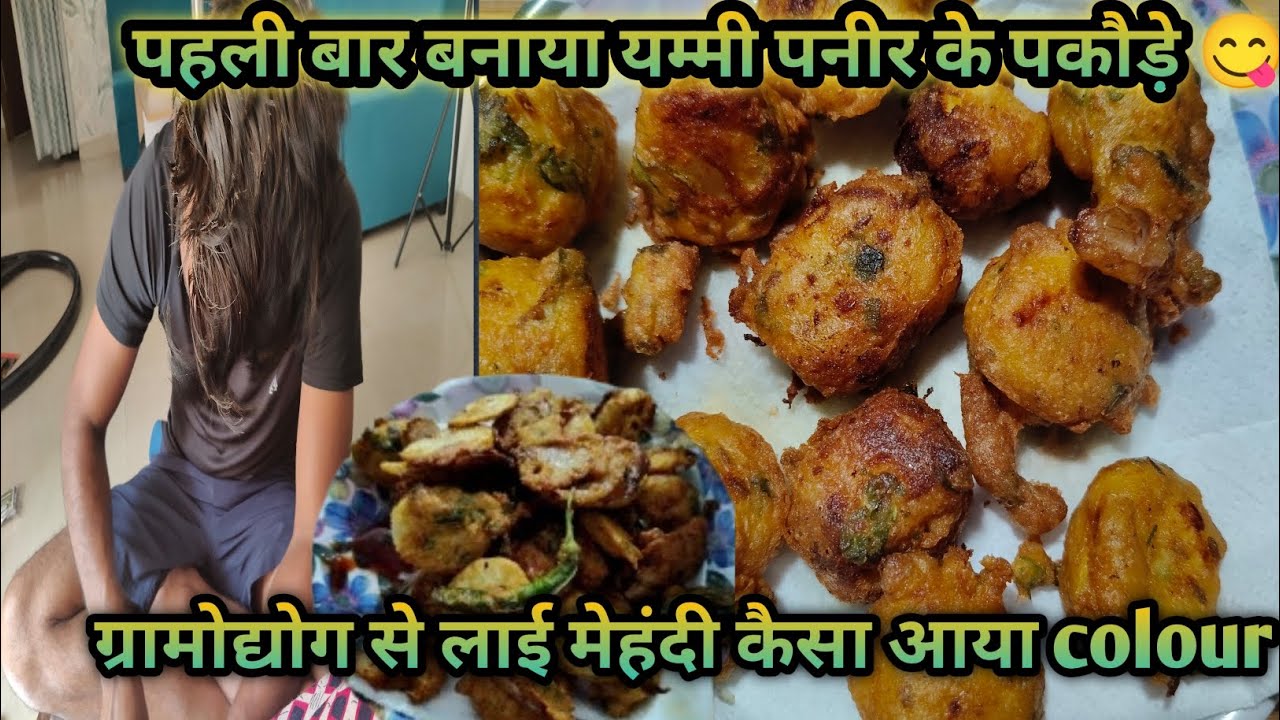 पनीर पकौड़ा बनाने के सबसे आसान रेसीपी || ग्रामोद्योग ki mehndi kaise lgaye hair me 