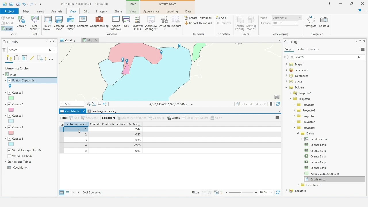 Join entre tabla de atributos y tabla txt en ArcGIS Pro.