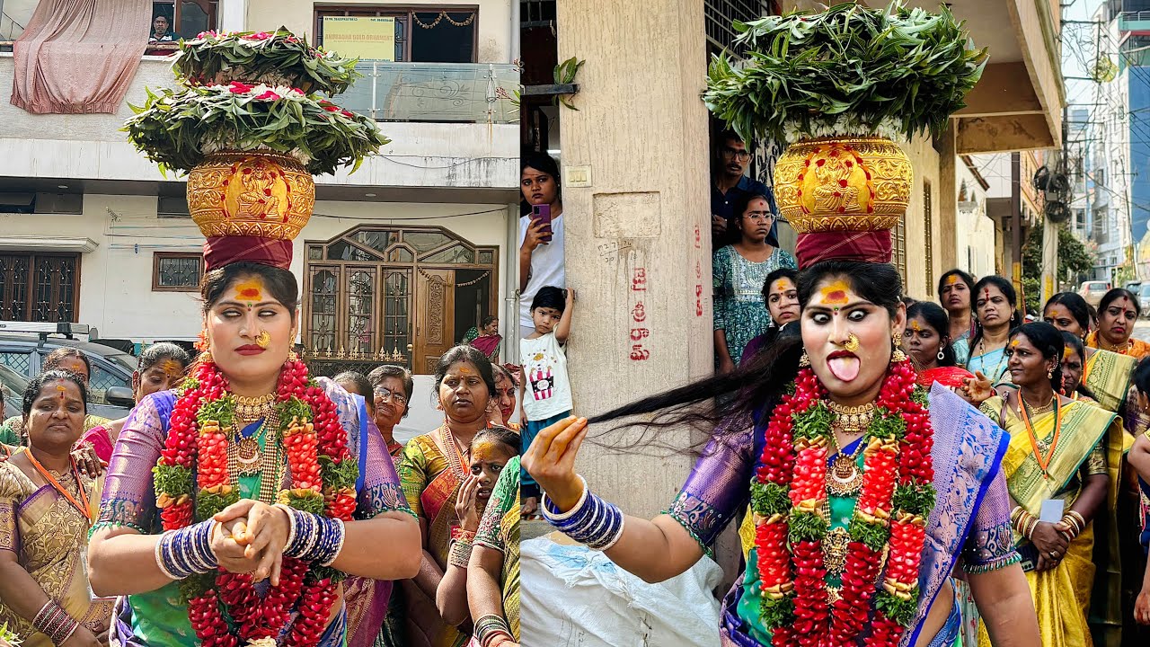 Jogini Nisha Kranthi Bangaru Bonam At Laldarwaza Mekalbanda Nalla Pochama Temple