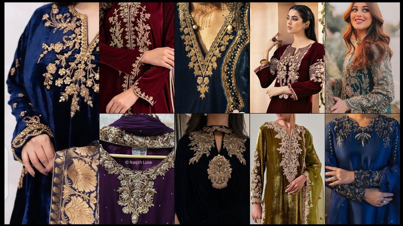 Latest new  & beautiful neck and sleeve embroidery design ideas||
