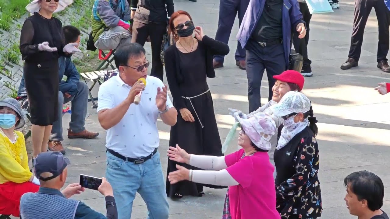 아저씨 한국노래 잘한다 연변 연길공원다리