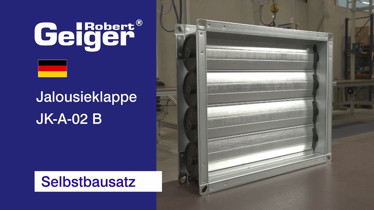 Jalousieklappe JK-A-02 B – Anleitung zum Selbstbausatz der Robert Geiger Technische Bauteile GmbH