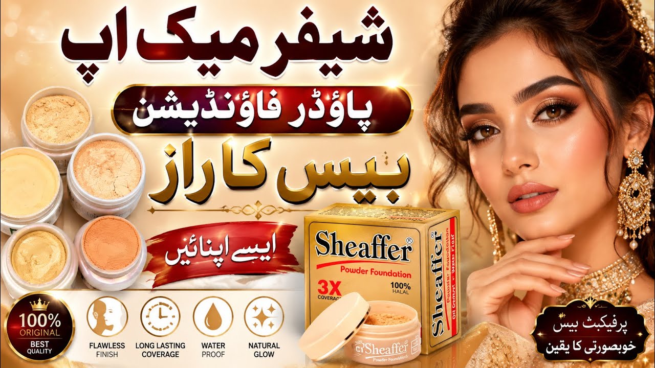 Sheaffer Powder Foundation Review / Bridal Makeup Base Products | Powder Foundation @Mahrozmakeup 