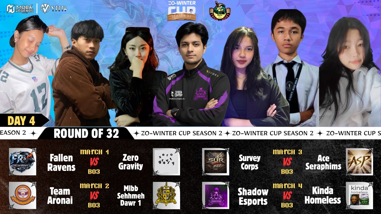 🔴Live..ZO WINTER CUP S2 | ROUND OF 32 |DAY 4 #mobalegends #mlbb