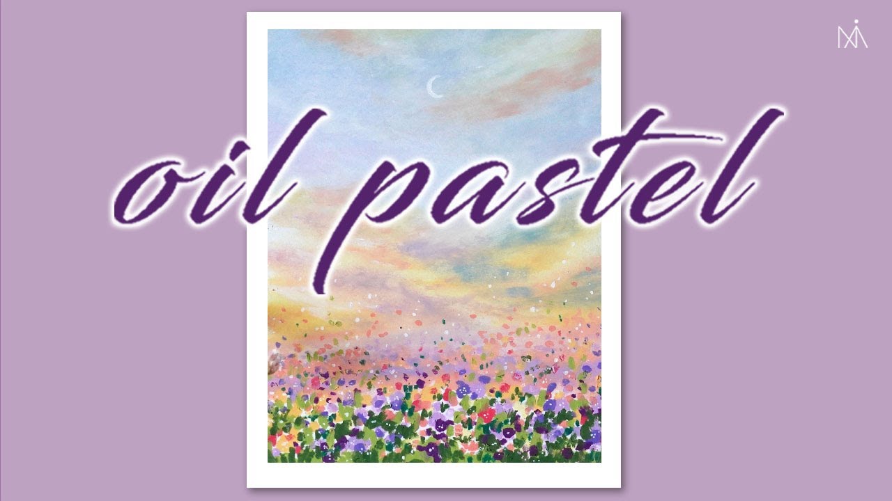 How to Draw Landscape with Oil Pastel 'flower garden' : 오일파스텔 풍경화 '꽃밭' 그리기 [NIA]
