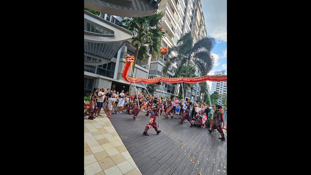 Singapore Dragon Dance Performance @ Skypark SGHEXIN