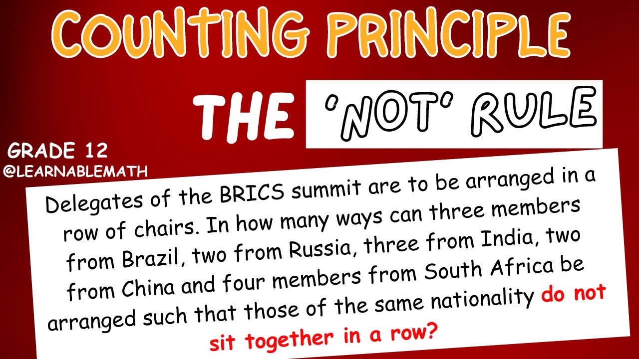 Counting Principle | The 