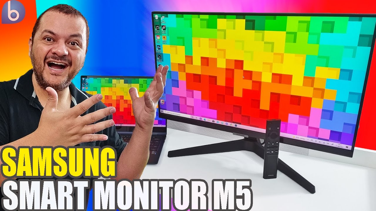 INÉDITO no BRASIL! MONITOR SMART c/ Wi-Fi e CONTROLE REMOTO! Samsung Smart Monitor M5! Unboxing