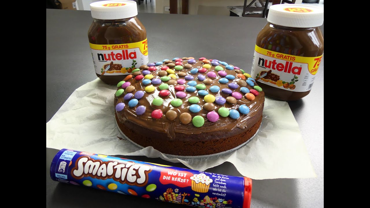 Nutellakuchen ohne Küchenmaschine/ein Kuchen für jeden Anlass/Smarties Kuchen/den werden alle lieben